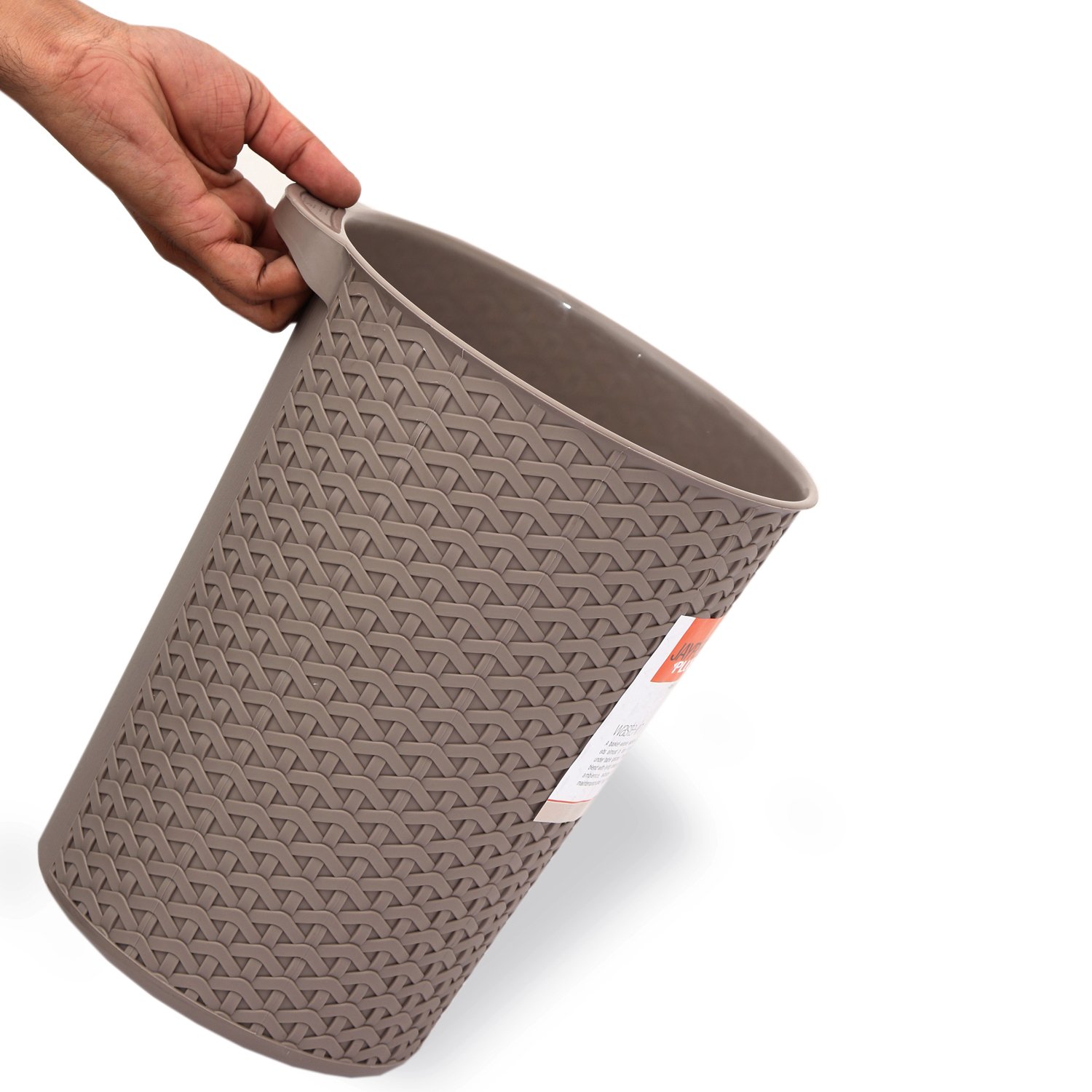 Jaypee Plus Waste Bin 10L Plastic Dustbin for Kitchen,Office,Home,Bathroom,Bedroom | Dustbin Without Lid| Rustproof Garbage Bin | Strong & Durable Trashbin | Trash Can, Mirror Grey - Image 3 thumbnail