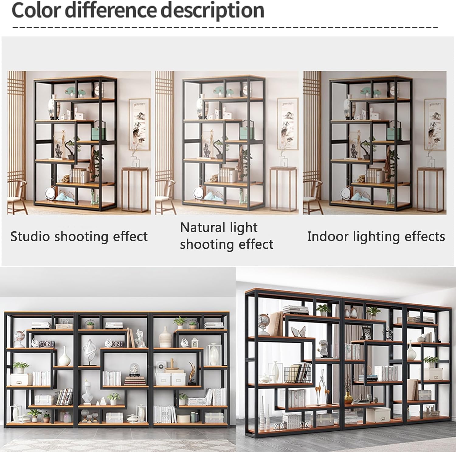 Wine Rack Freestanding Floor,Liquor Cabinet Bar for Home,Whiskey Storage Wood Industrial Wine Racks Stand Display,Modern Wine Bottle Holder Shelf,for Living Room,Kitchen,Dining Room,Farmhouse ( Color