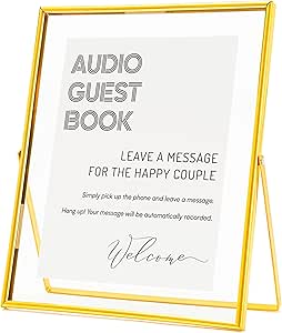 Calculs Gold Photo Frame - 12x10 Inch Wedding Guest Book Alternative