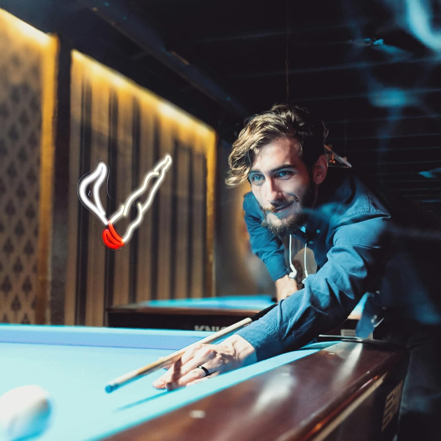 ineonlife Led Neon Sign, Light up Sign, Red White Neon Signs for Wall Decor Unique Night Light for Boys Stoner Gifts Living Bedroom Room Shop Hotel Bar Party Supplies (Acrylic USB Powered) - Image 4