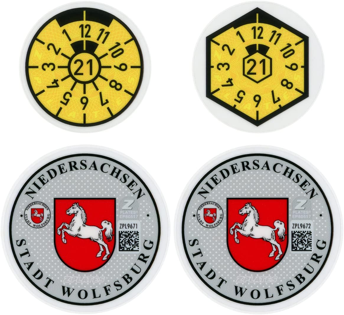 Z Plates Compatible with VW Wolfsburg German License Plate