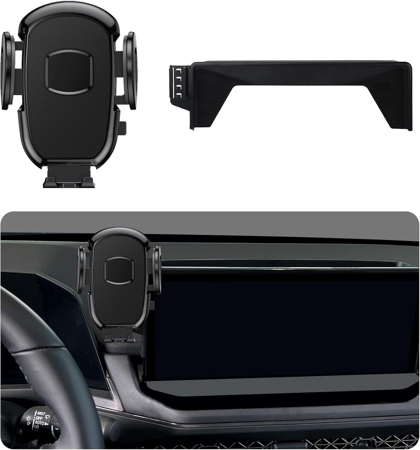 Car Phone Holder Mount Fit for Honda Accord 2023-2024(Only fits for 12.3-inch Screen), Car Dashboard Mount,Thick Cases Friendly Fit for iPhone/Android and All Smartphones