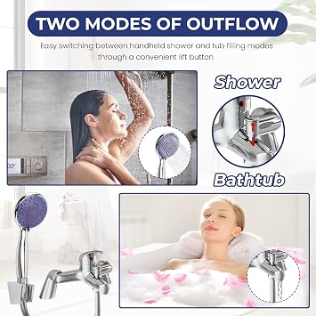 Bath Taps with Shower Attachment (3 Mode)