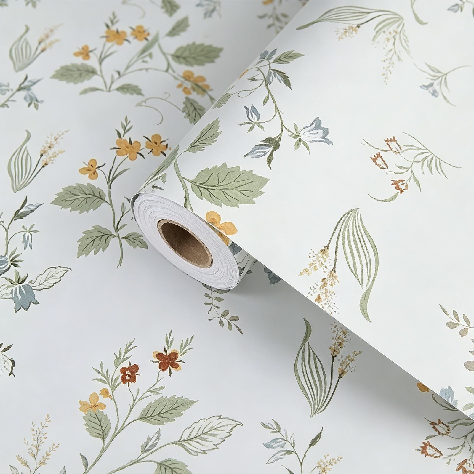 Zynqra E ﻿Floral Peel And Stick Wallpaper,Removabl Decorativ Vinyl,For Bathroom Bedroom(,L100cm/39.4In*W60cm/23.6In)
