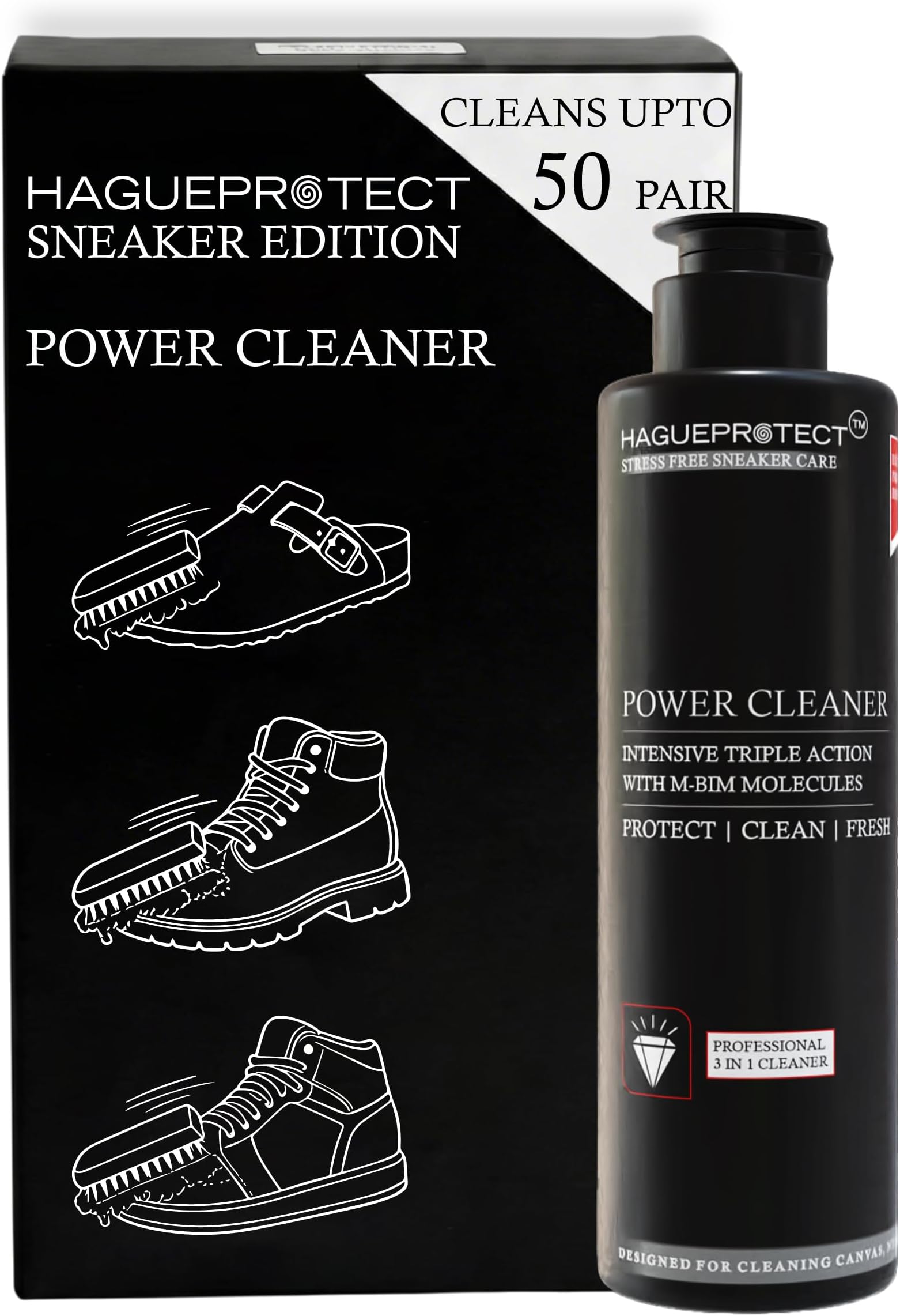 2x Concentrated Shoe Cleaner | Advanced Sneaker Cleaning Solution for White Sneakers & Shoes | Makes 5×Foam Cleaner Bottle