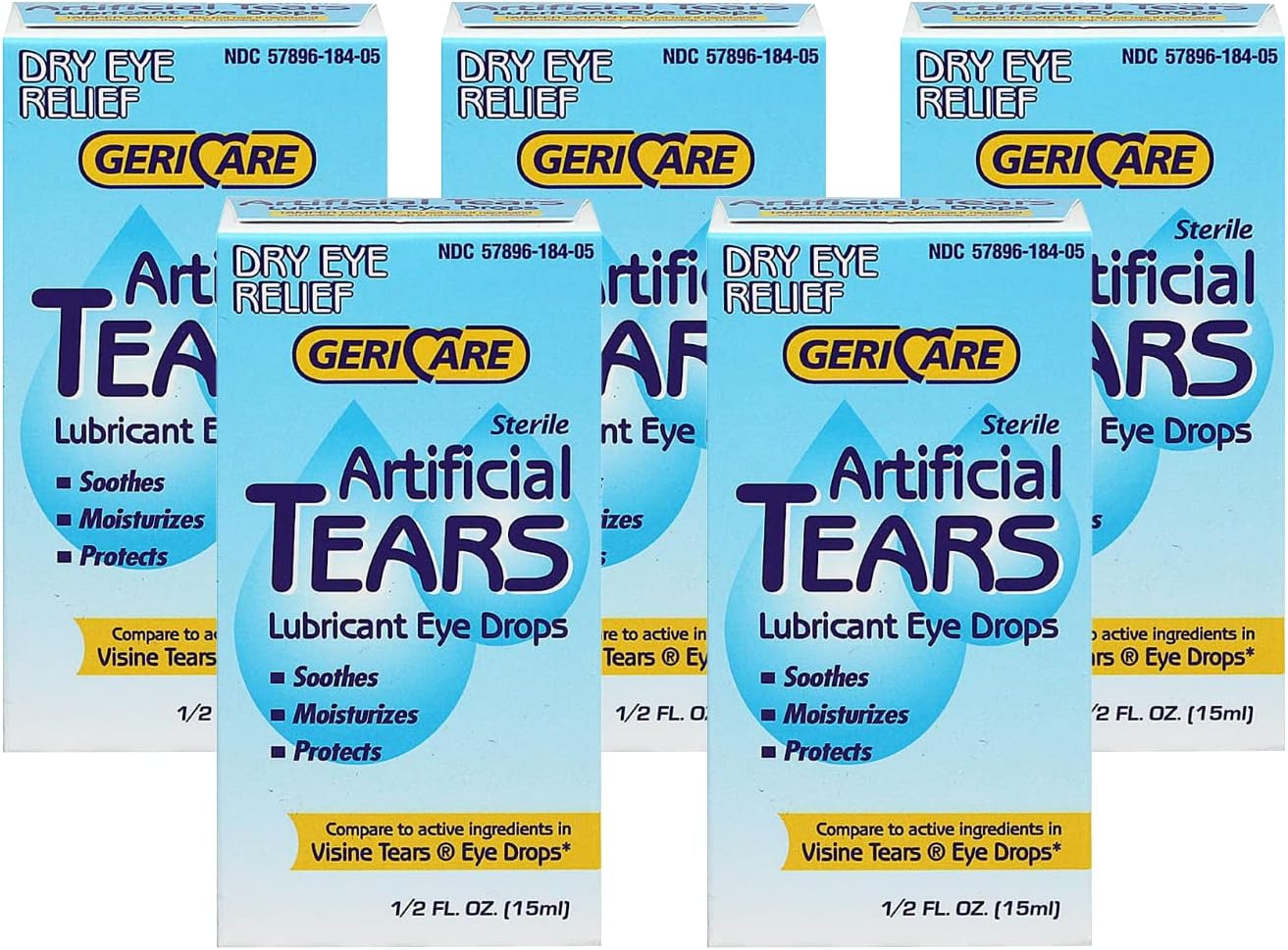 Gericare Artificial Tears Lubricant Eye Drops, 15 mL Per