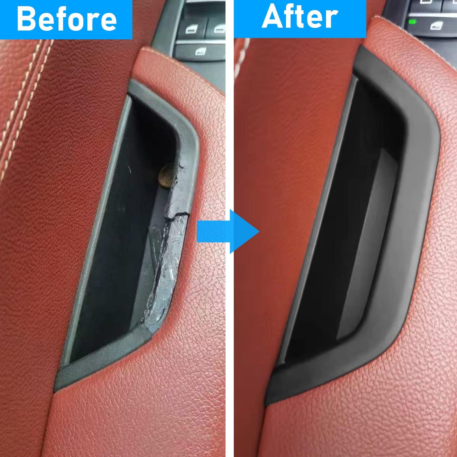 Kompatybilny z klamką wewnętrzną bmw X3 F25 2010-2016 klamka do drzwi wewnętrznych X4 F26 2014-2017 przednia lewa klamka wewnętrzna X3 X4 Klamka do drzwi F25 F26 klamka drzwi-czarna