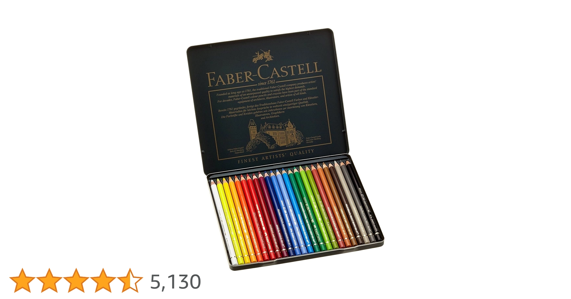 Amazon.co.jp: ファーバーカステル ポリクロモス色鉛筆 24色 缶