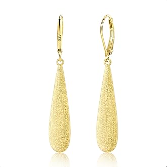925 Sterling Silver Long Teardrop Dangle Earrings for Women Hypoallergenic Drop Leverback Earrings Trendy Silver Long Teardrop Dangle Earings for Jewelry Gifts