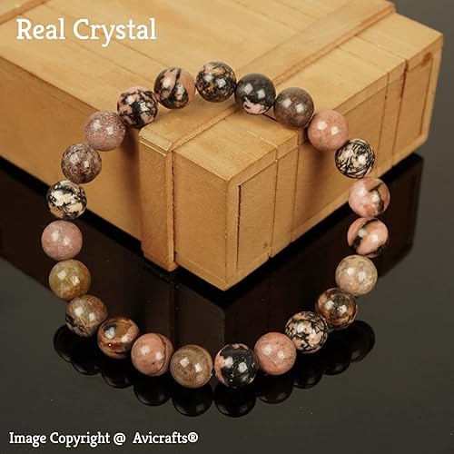 Black Rhodonite Bracelet, Healing Crystal Bracelet, Gemstone Bracelet, Rhodonite Bracelet, Rhodonite Beads, Beaded Bracelet, Rhodonite Jewelry,