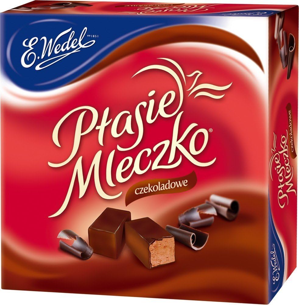 Ptasie Mleczko Chocolate Flavor Marshmallow Covered With Dark Chocolate (Birds Milk), 13.4oz