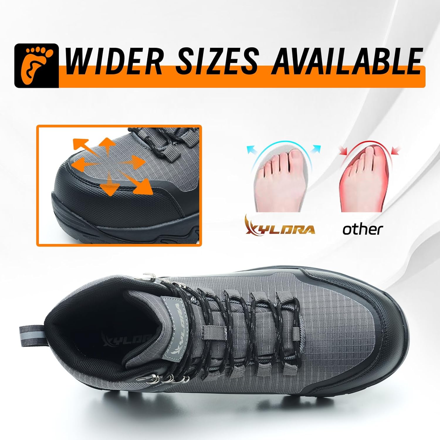 Waterproof Steel Toe Boots for Men Wide Width Slip Resistant Work Shoes Lightweight Non Slip Safety Sneakers Construction Composite Toe Working Footwear - Image 6