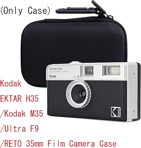 Miniatura 7 de WAIYUCN Estuche rígido de transporte EVA para Kodak EKTAR H35Kodak M35Ultra F9RETO 1.378 in Film Camera Case. (negro)