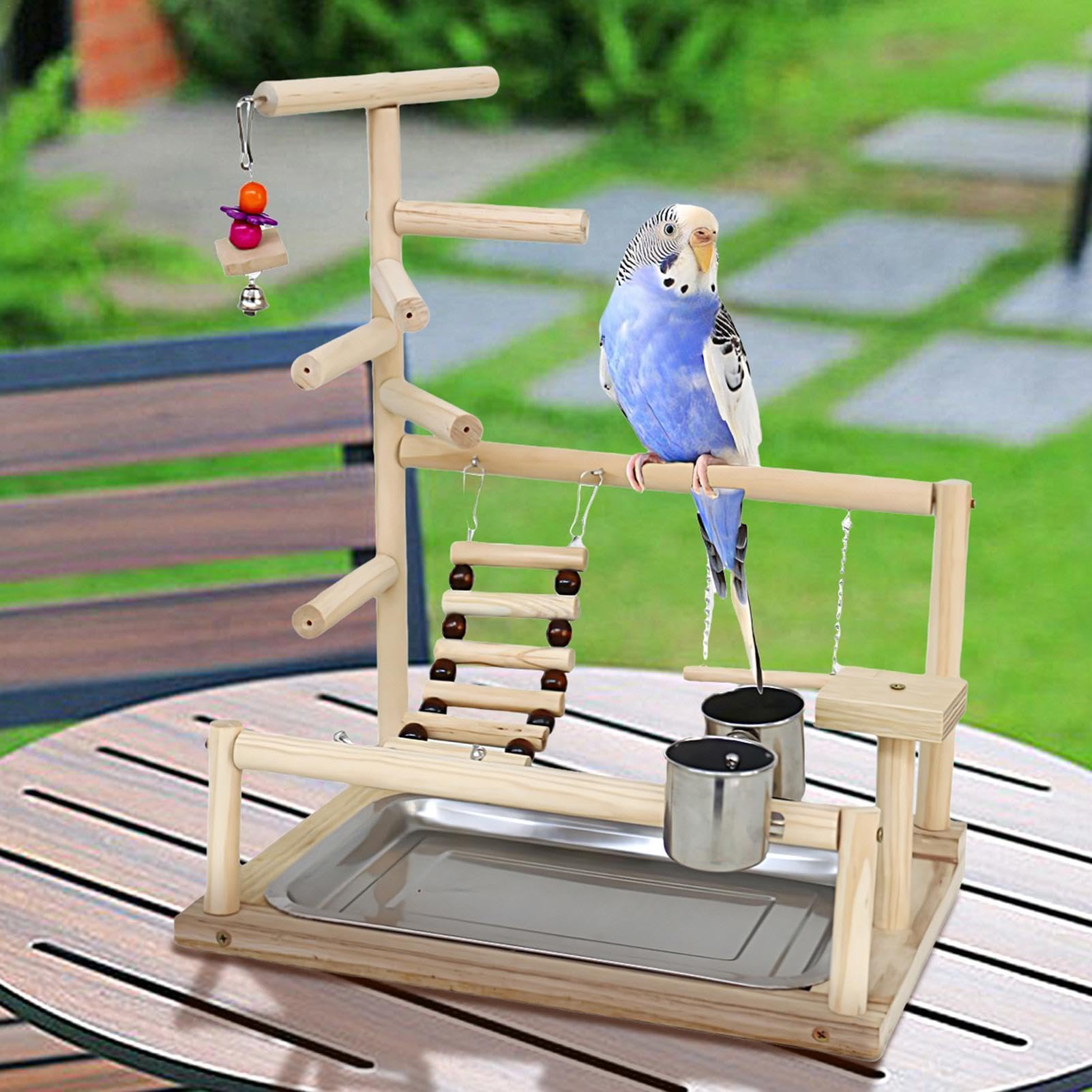 木製小型鳥用運動スタンド*5 Amazon | インコ おもちゃ鳥 おもちゃ鳥の