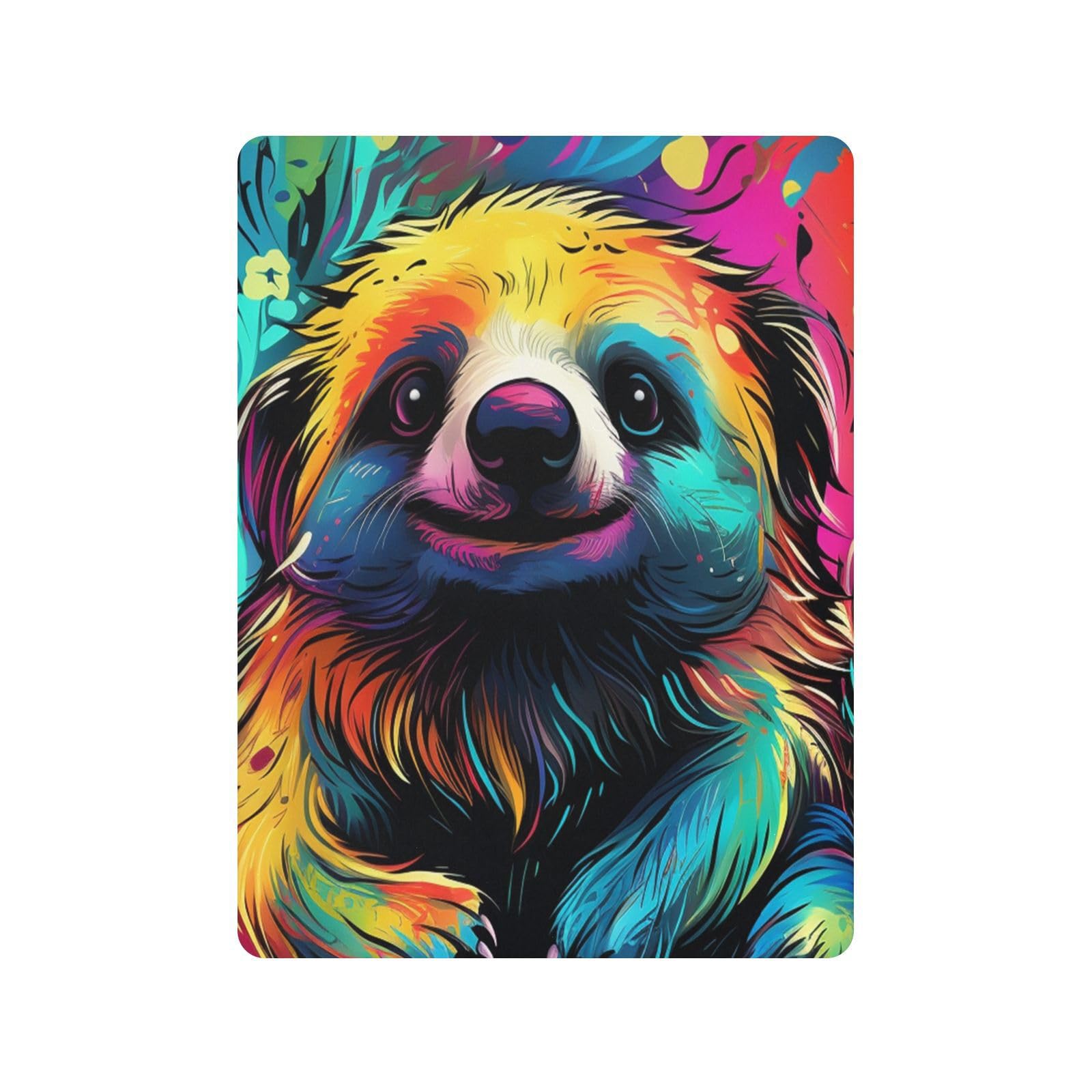 Colorido Oso Perrito Sábana de Cuna para Niños Pequeños,Sábanas de Algodón Suave para Bebés Aptas para Colchón Corralito