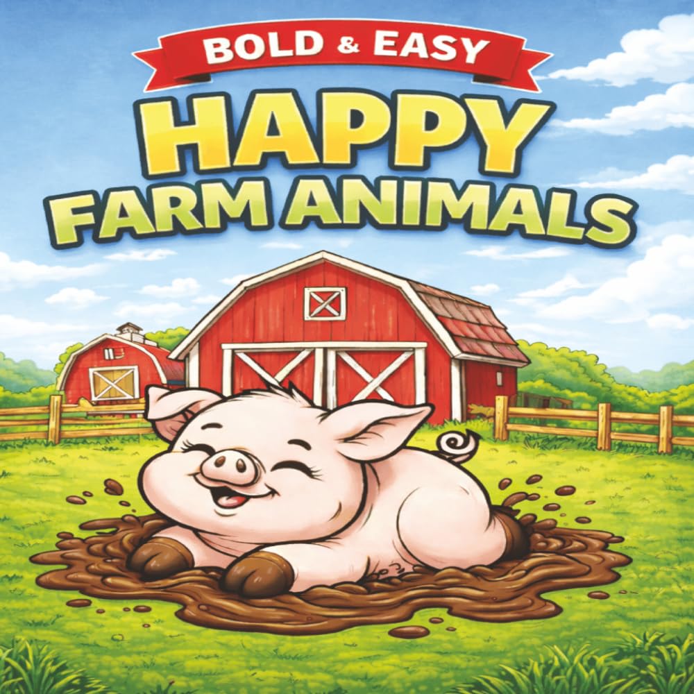 Bold & Easy Happy Farm Animals: By Fairy Tale Finds