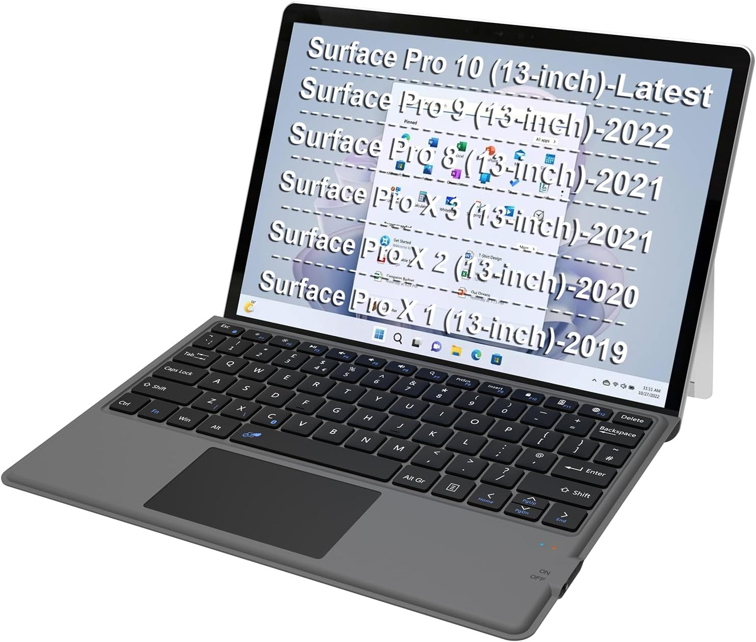 New Microsoft Surface Pro X Keyboard (QJW-00001) : Amazon.co.uk ...