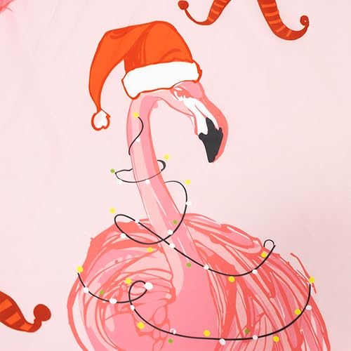 Miniatura 10 de WEENEO Cortina de ducha de árbol de Navidad de invierno, bosque de pinos cubierto de nieve con bolas de Navidad rojas, cortina de ducha para baño,