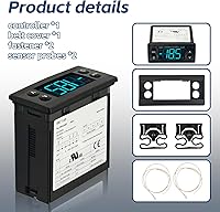 Vista 5 de ERC112D Kit de controlador de temperatura, nuevo BEV Air 00C30-123D-03 controlador de temperatura con sondas de sensor NTC duales, compatible