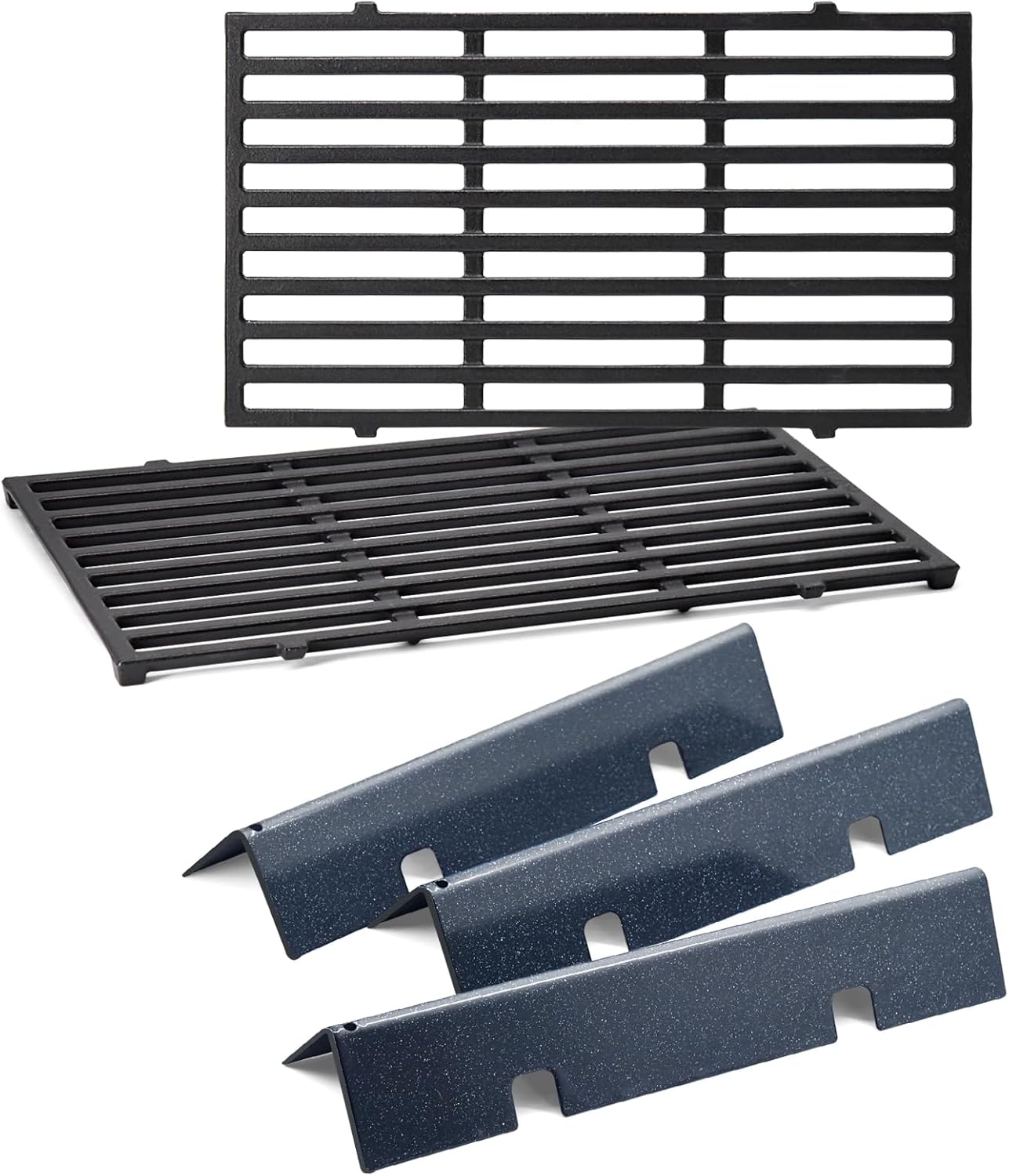 Spirit Grill Parts 7635 Flavorizer Bars 7637 Grill Grates Replacement for Weber Spirit & Spirit II 200 Series with Front Control, Spirit E-210 E-215 E-220 S-210 S-220 Spirit II E-210