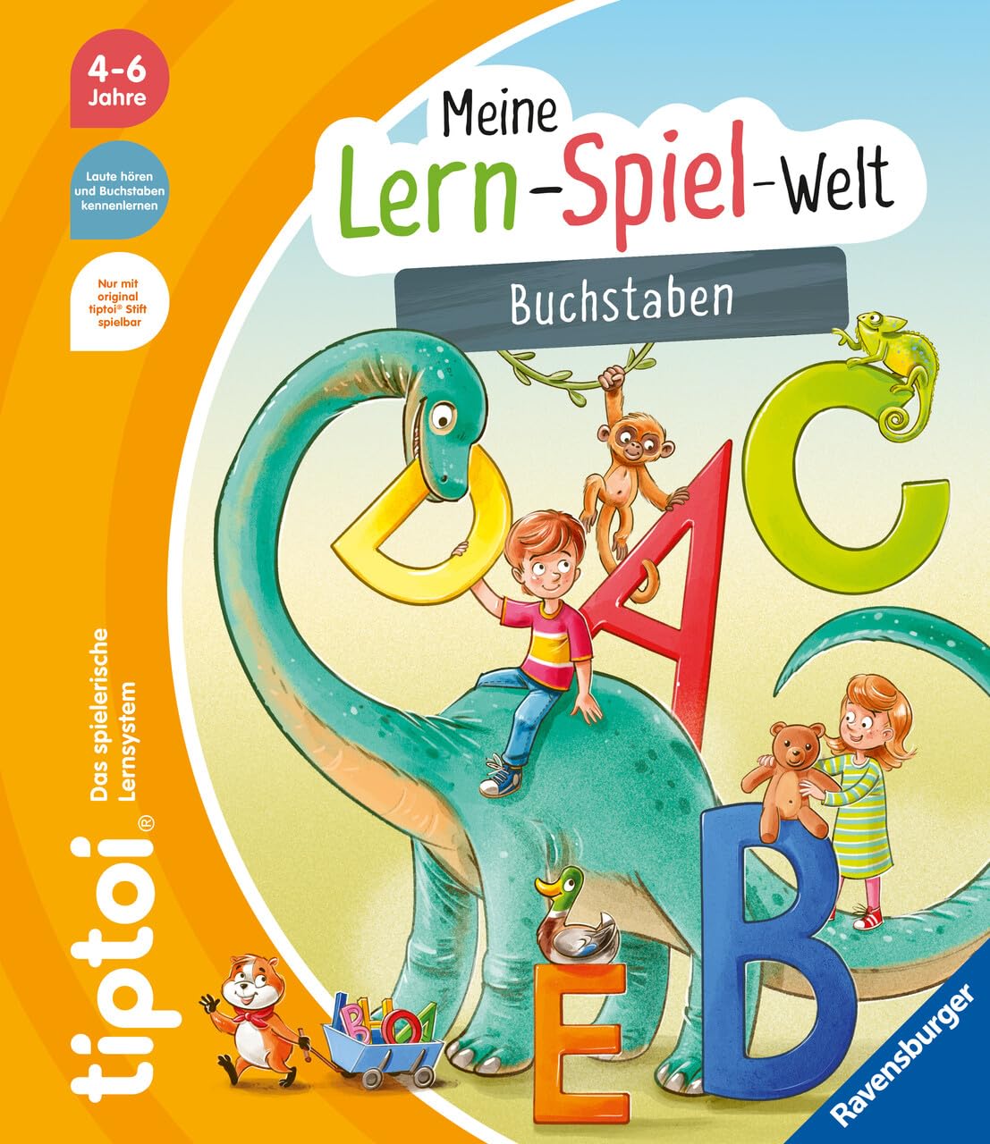 tiptoi® Meine Lern-Spiel-Welt Set - Buchstaben, Zahlen und Zeit lernen plus 1 exklusives Postkartenset