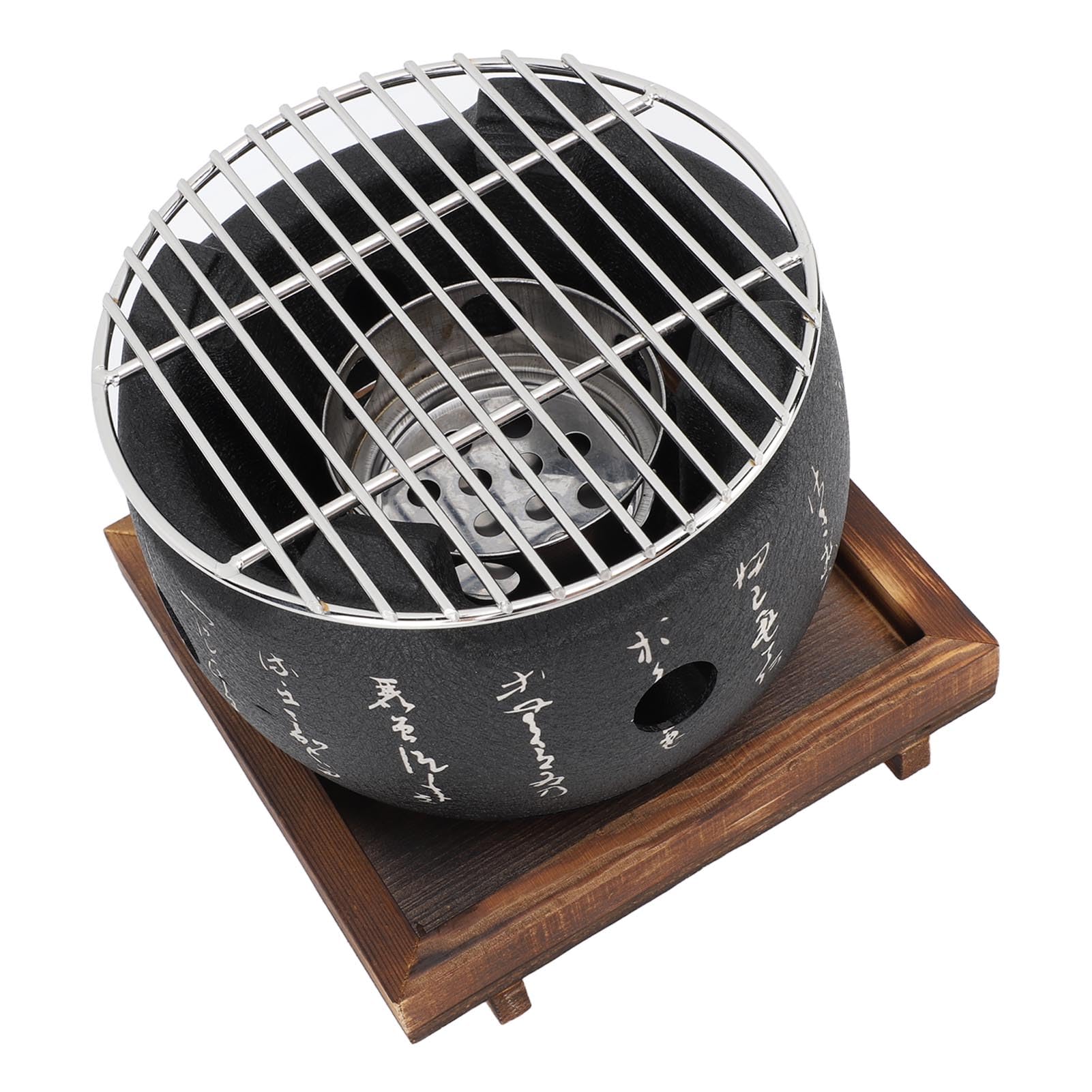 Kbbq Grill, Mini avec Coussin en Bois Barbecue Japonais Petit Barbecue pour Barbecue (L)
