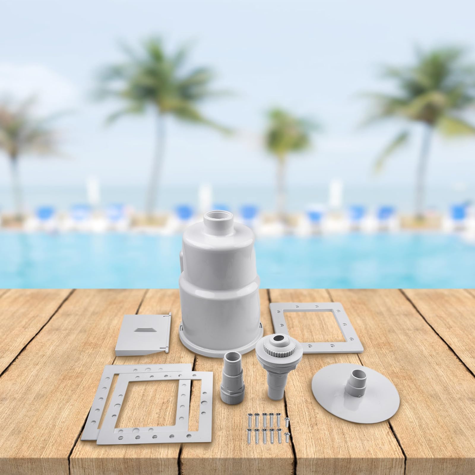 Sistema skimmer per piscina adatto per piscine HAYWARD SP1091LX Dyna-Skim fuori terra, facile da installare, cestino in ABS (A)
