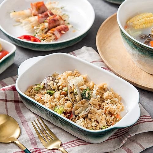 Miniatura 5 de Lujoso juego de cena para regalos de fiesta o boda, 51 piezas de cuenco de porcelana de hueso nórdico, cuenco y plato de porcelana con textura de