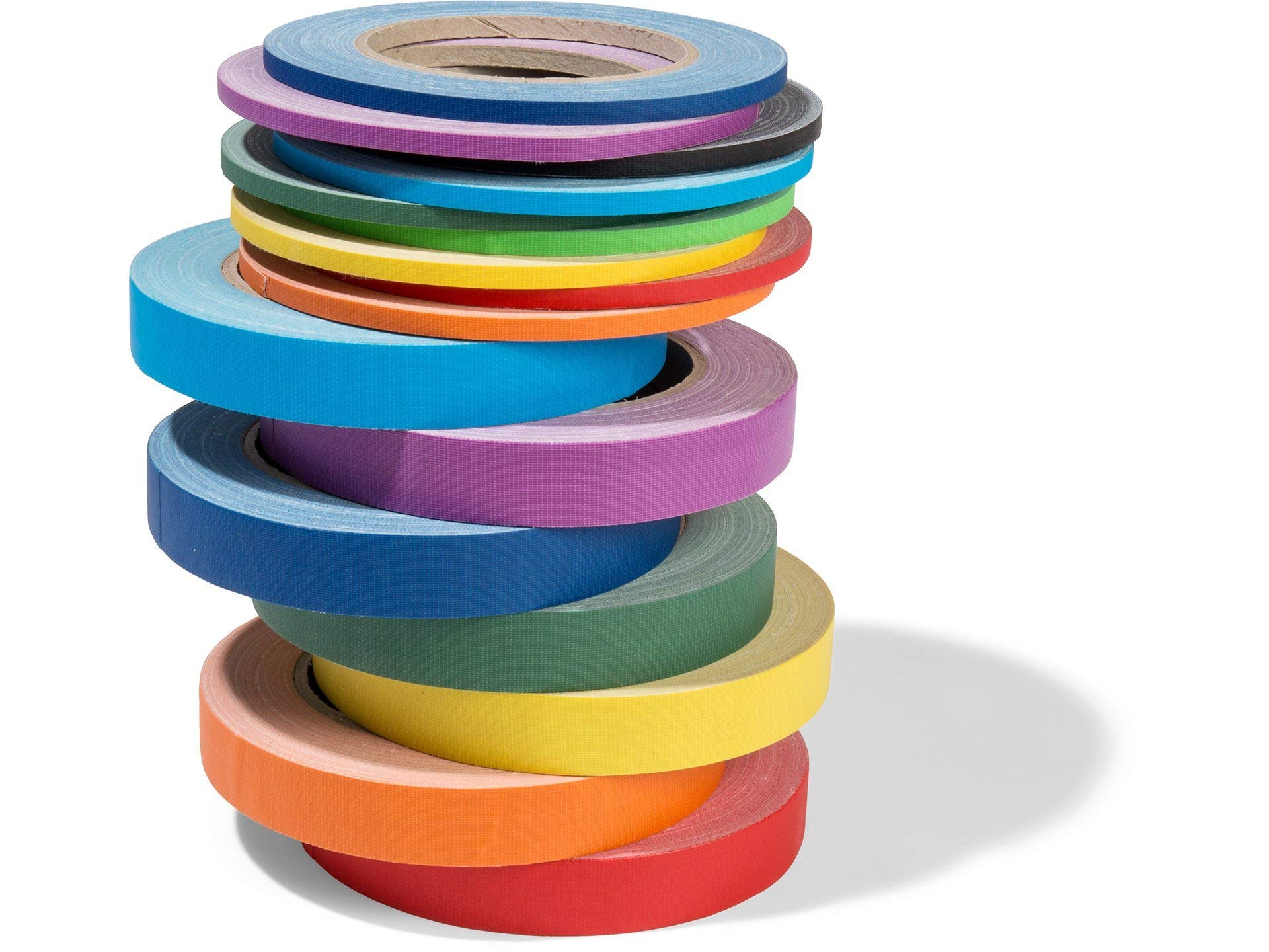 Fabric Tape Set "Gaffa" Coated Tape in Rainbow Set, 9 Rolls of Strong Gaffa Tape, Each 5 mm Width x 25 m Length - Image 3