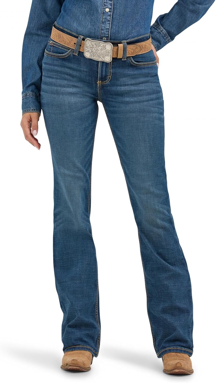 Wrangler Women's Cash Mid Rise Vented Hem Ultimate Riding Jean