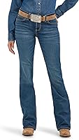Wrangler Women's Cash Mid Rise Ultimate Riding Jeans - Vented Boot Cut for Saddle Comfort & Style