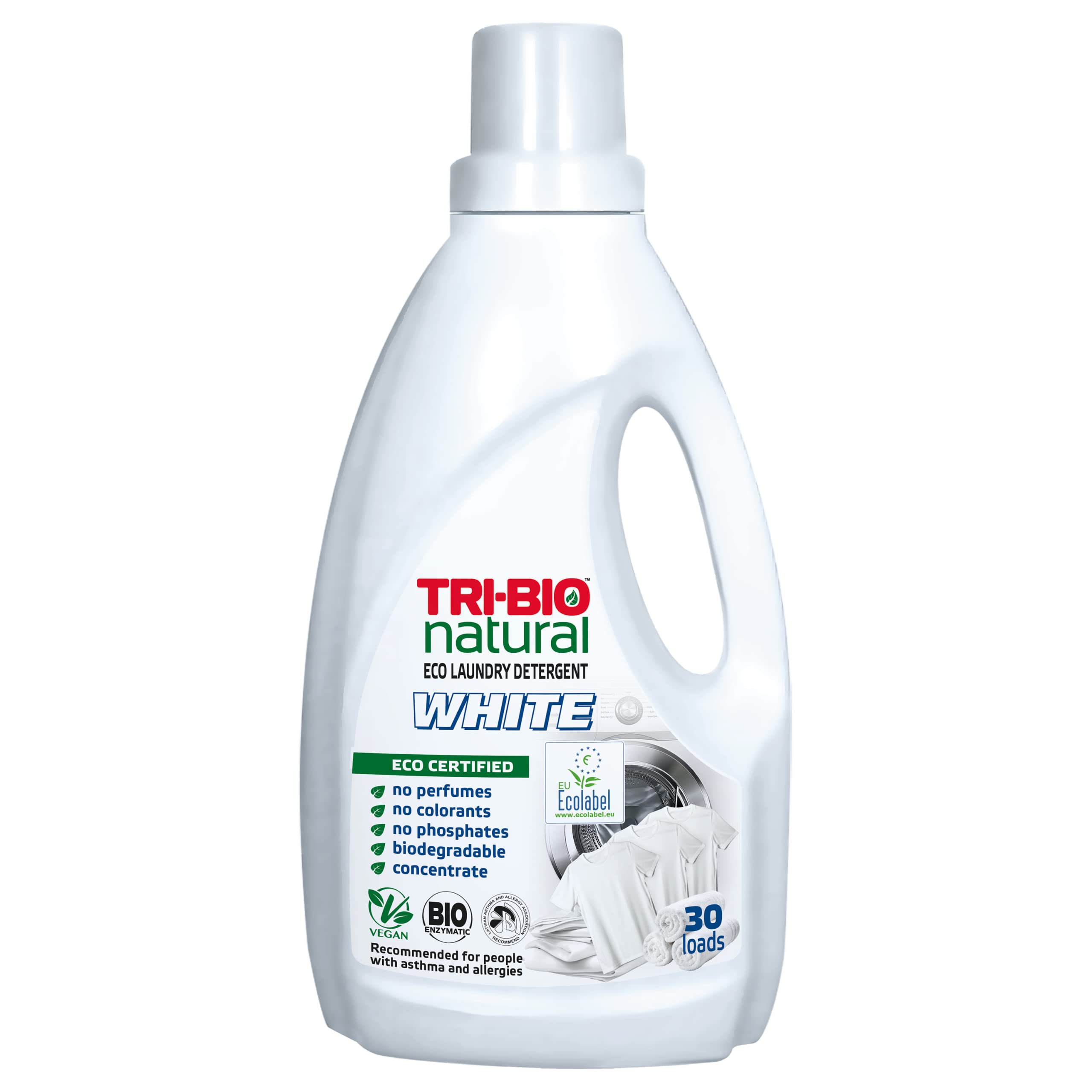 Tri-Bio Eco Natural Concentrated Laundry Liquid For Whites 1.42 Litre No Perfume