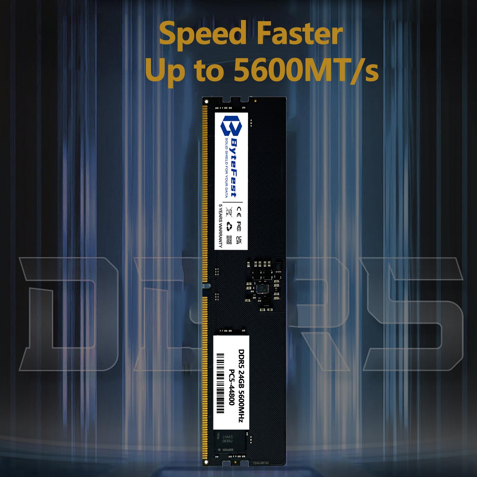 ByteFest 24GB DDR5 RAM 5600MHz PC5-44800 CL46 UDIMM 1.1V 288 Pin