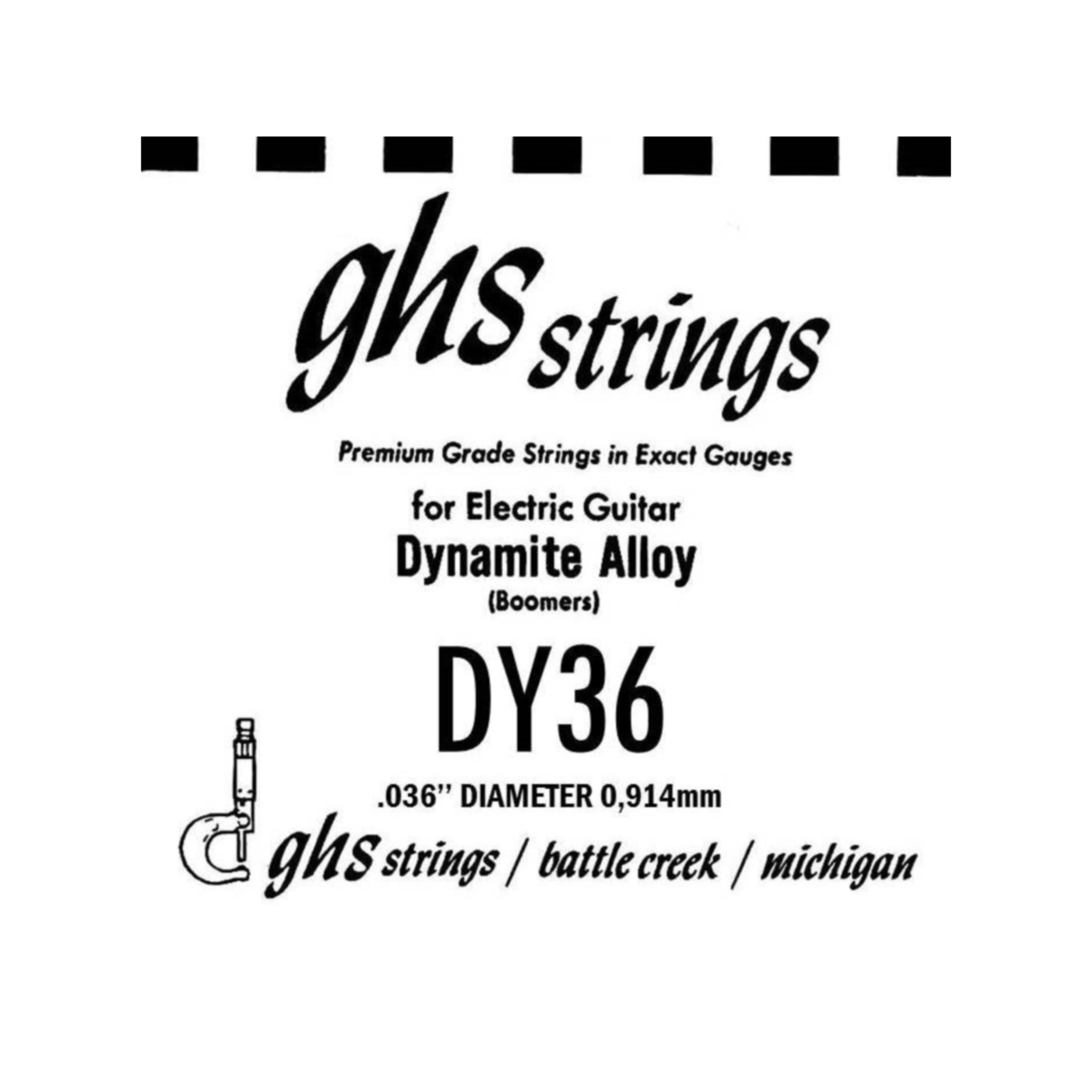 GHS BOOMERS Single String For Electric Guitar - Dynamite Alloy Wound - DY36