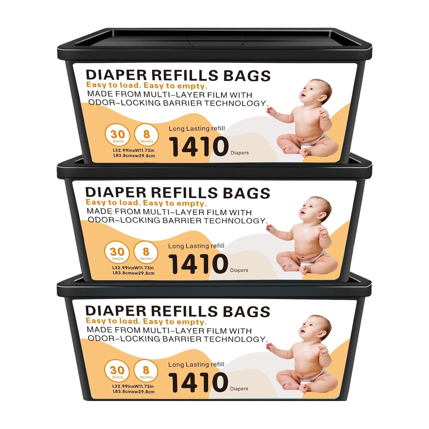 Bolsas Repuestos Para Cubo De Pañales Easy Roll 3 Pack