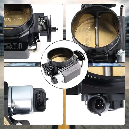 Miniatura 5 de BAGARAATAN Conjunto de cuerpo del acelerador de 4.016 in + sensor de posición del acelerador TPS IAC compatible con Chevy LSX LS LS1 LS2 LS7 (negro)