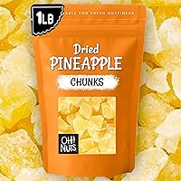 Vista 7 de Oh! Nuts Trozos de piña seca - Piña seca - Fruta seca de piña - 1 libra - Fruta deshidratada con menos azúcar añadido