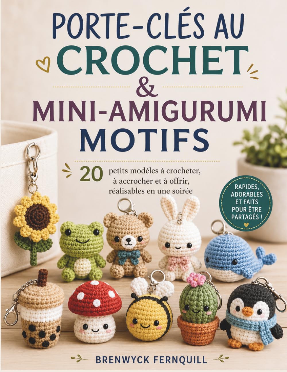 PORTE-CLÉS AU CROCHET & MINI-AMIGURUMI MOTIFS: 20 petits modèles à crocheter, à accrocher et à of rir, réalisables en une soirée