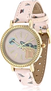 Lucas Star Wars Mandalorian Baby Yoda Adult Analog Women's Watch - Pink Faux Leather, Female Analog Watch (Model: MNL5029AZ)