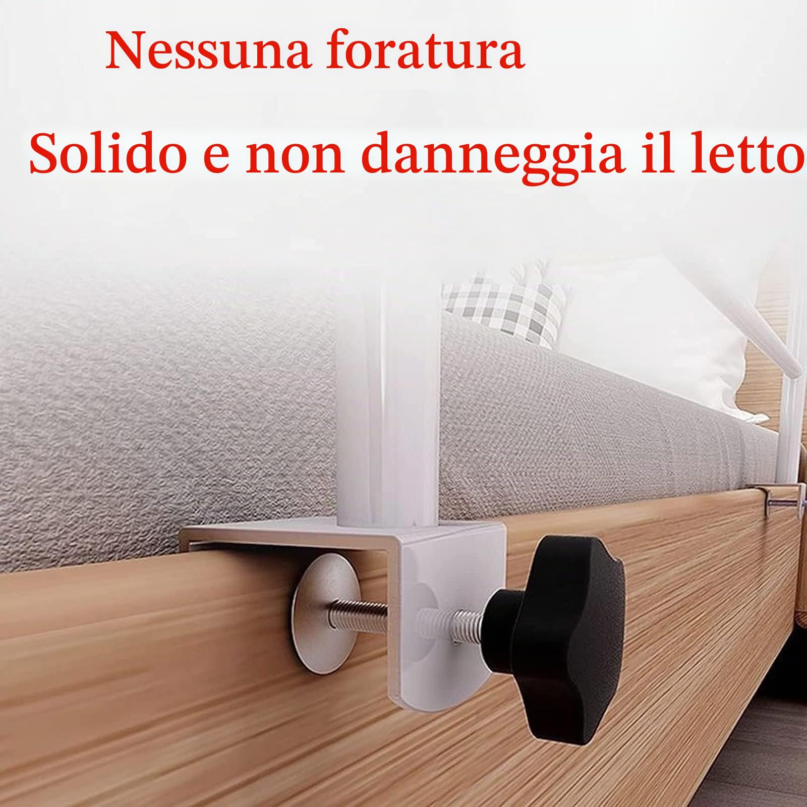 Sponda letto anziani anticaduta, Barre da letto mediche per adulti anziani con clip, maniglione per la prevenzione delle cadute dal letto, adatto a donne incinte e persone disabili ( Size : 120*30cm )