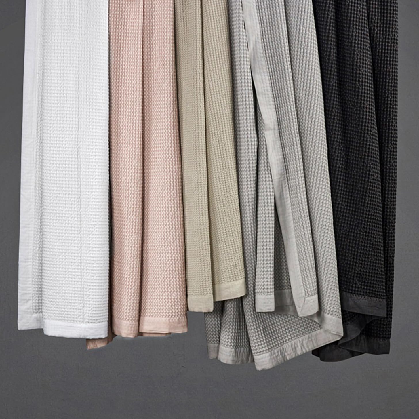 HiEnd Accents Stonewashed Cotton Waffle Weave Coverlet, Queen Size, Gray Solid Color, Classic Traditional Bedding, Soft Lightweight Breathable Blanket