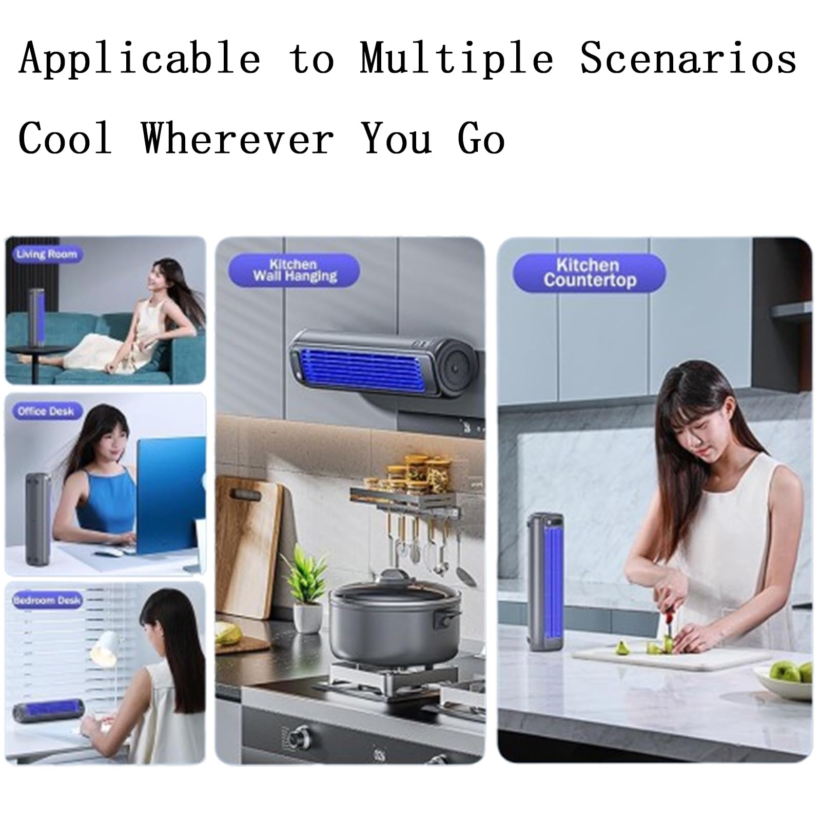 Funfany Ace Enfriador, Funfany Cooling Ace, Migilife Ace Enfriador, Aire Acondicionado Portatil, Enfriador De Aire, Ventilador Aire Frio USB, 3 Velocidades-B