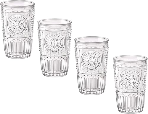 Miniatura 9 de Bormioli Rocco Juego Romántico de 4 Vasos Tumbler, 11.5 Oz. Cristal de Vidrio de Color, Verde Pastel, Hecho en Italia. verde