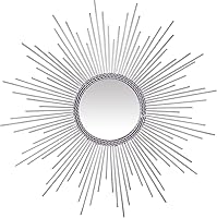 Vista 1 de CC Home Furnishings Espejo de pared de metal estilo Sunburst de 25
