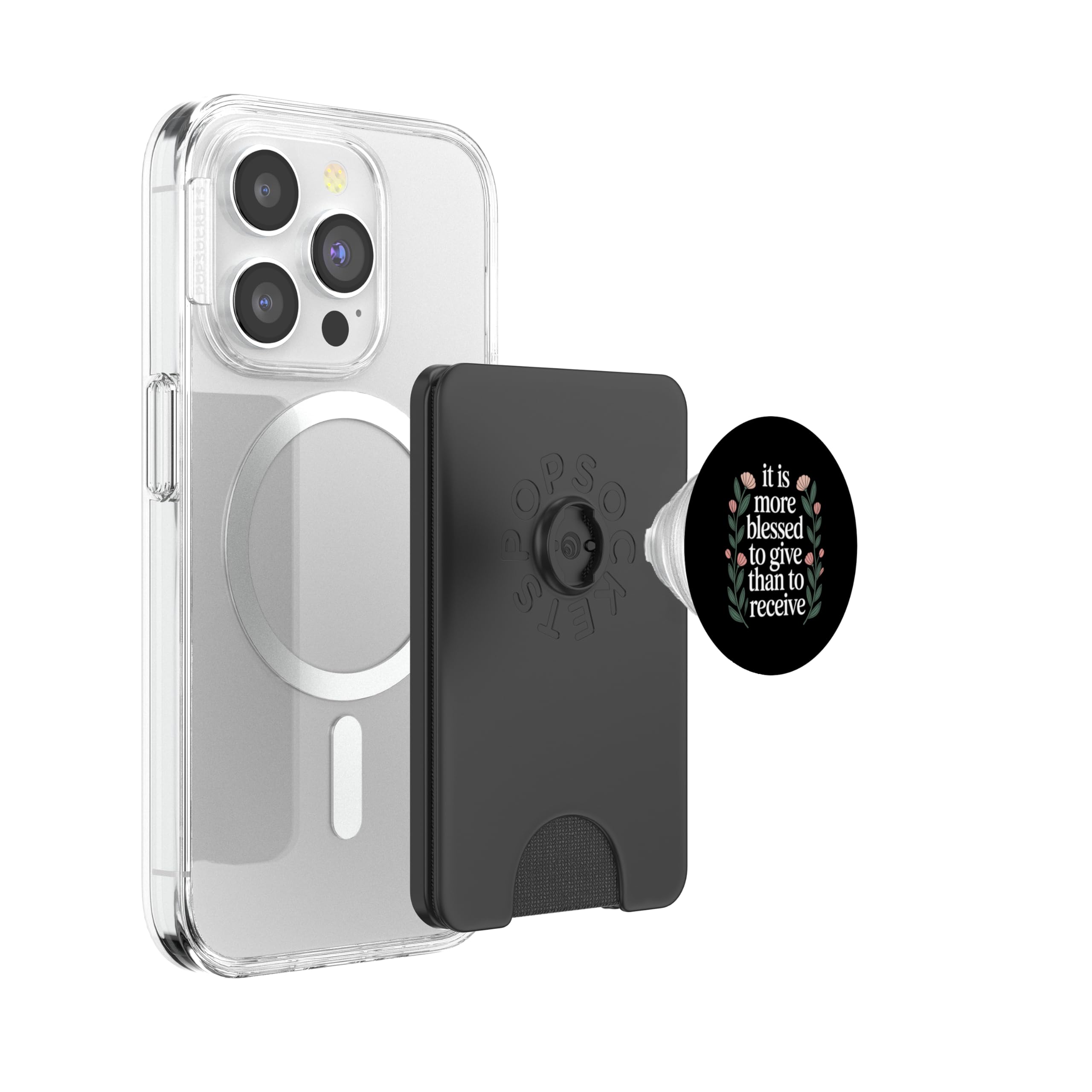 It Is More Blessed To Give Than To Receive - PopSockets PopWallet para MagSafe