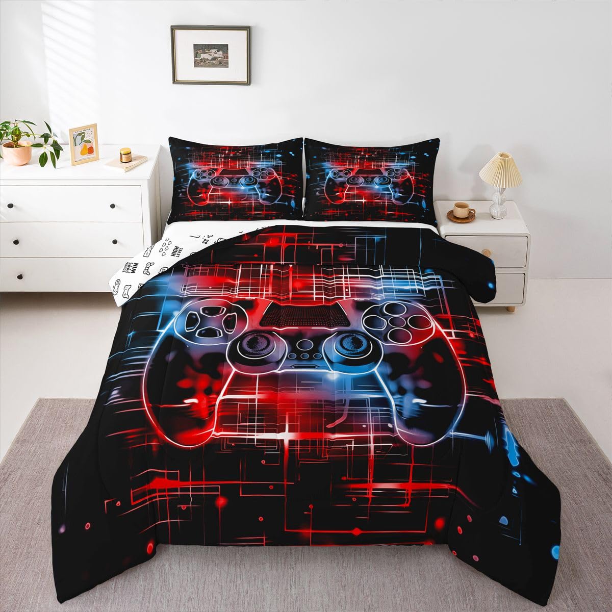 Edredón de videojuegos matrimonial Feelyou el regalo ideal para transformar dormitorios infantiles