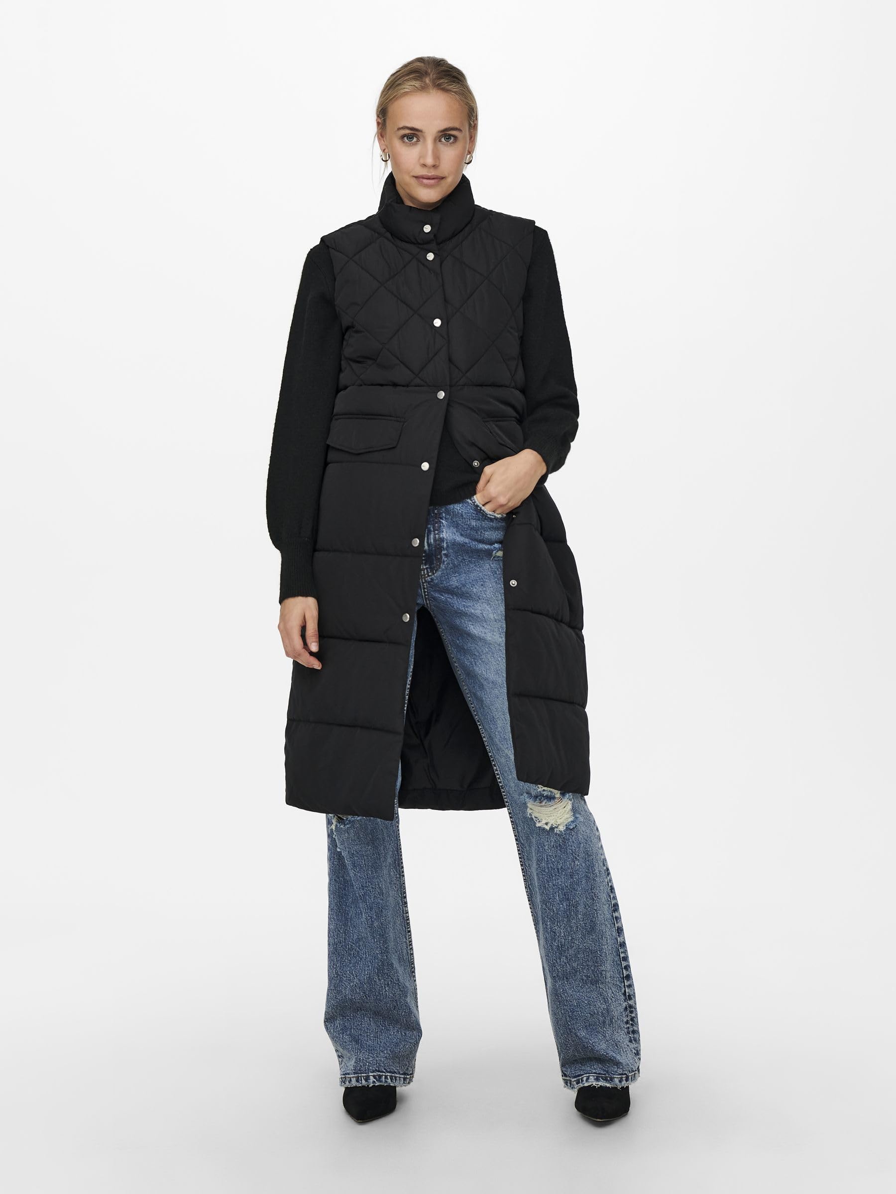 ONLY Onlstacy Quilted Waistcoat Otw Noos Gilet matelassé Femme