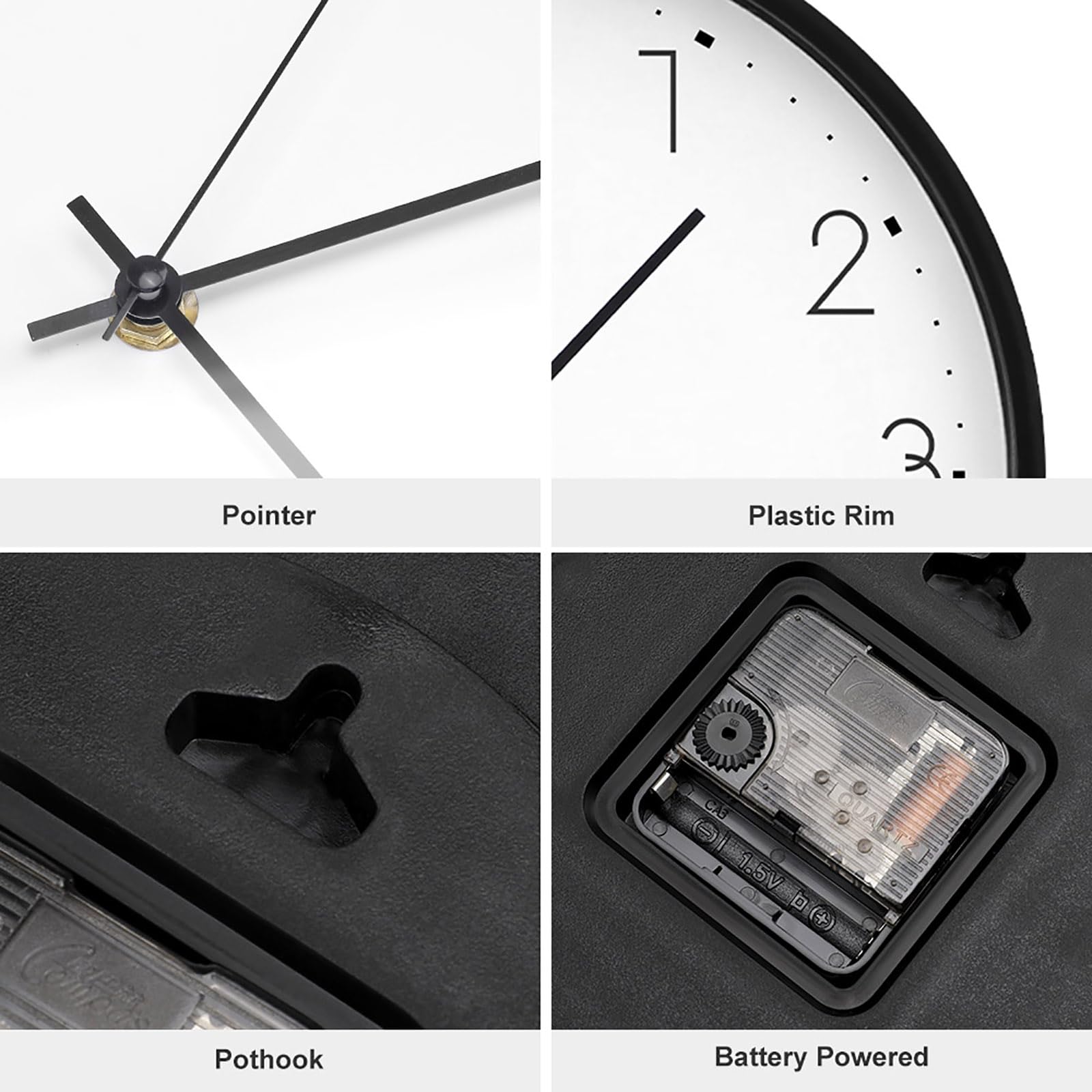 Orologio da parete con ponte di Brooklyn, silenzioso, senza ticchettio, moderno, a batteria, rotondo, analogico, classico, per camera da letto, cucina, ufficio