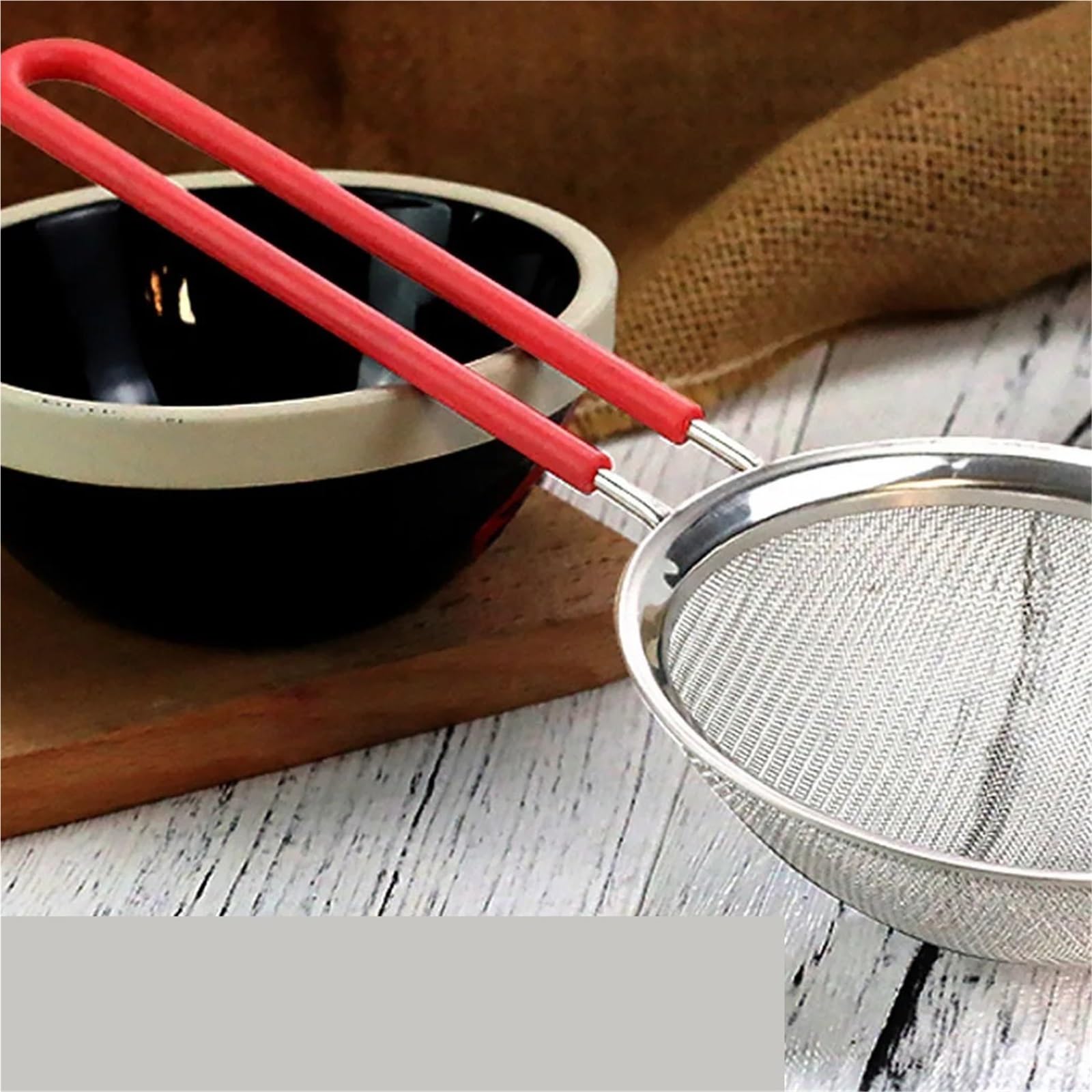 Juego de tamiz de harina de acero inoxidable, 2 coladores y tamiz de malla 30 de mano, perfecto para hornear y cocinar, herramienta de cocina para tamizar harina y colador de aceite (8 cm)