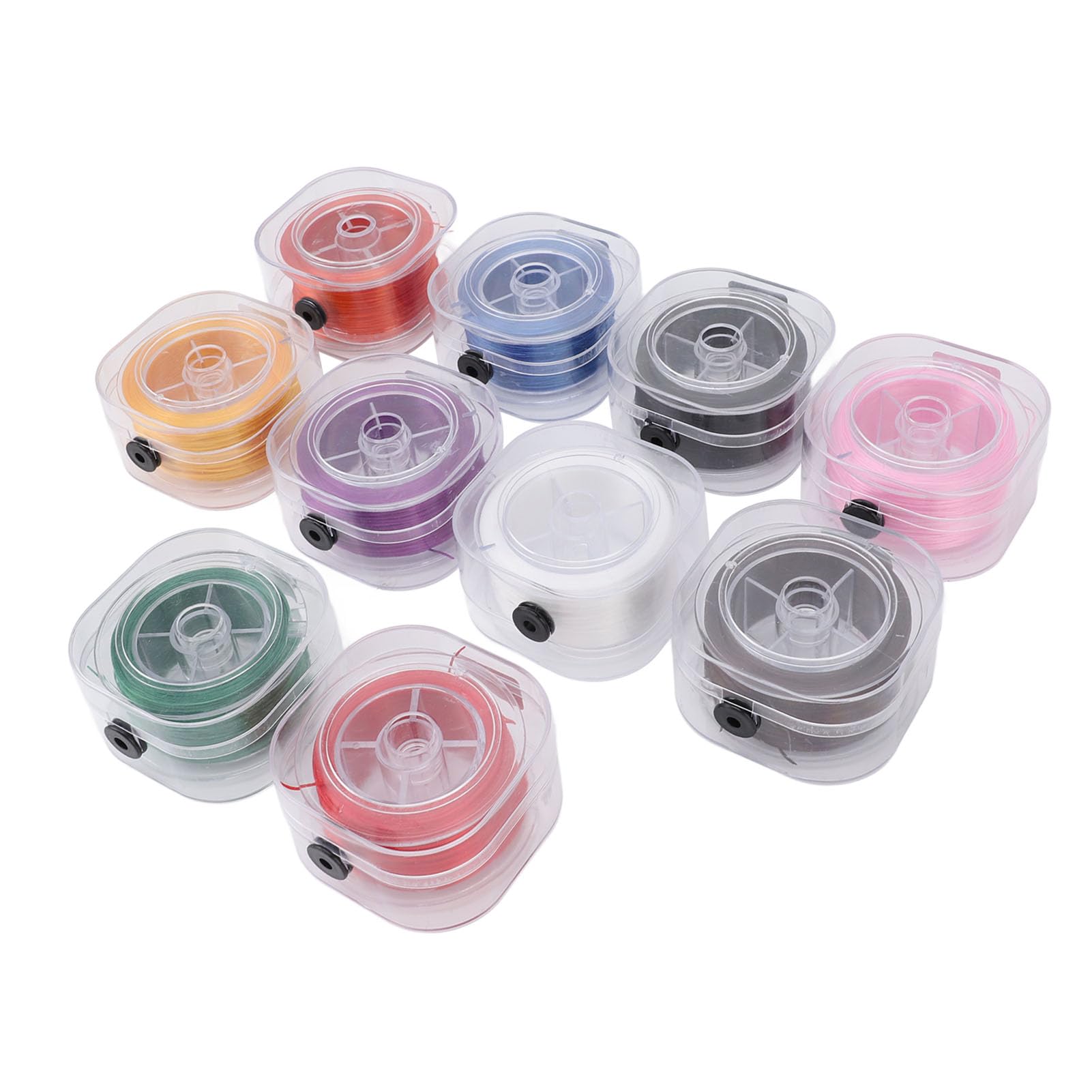 10 Uds Pulsera elástica Plana Cuerda Multiusos innovadora Exquisita Cuerda de Pulsera elástica de 0,8mm para Pulseras fabricación de Joyas